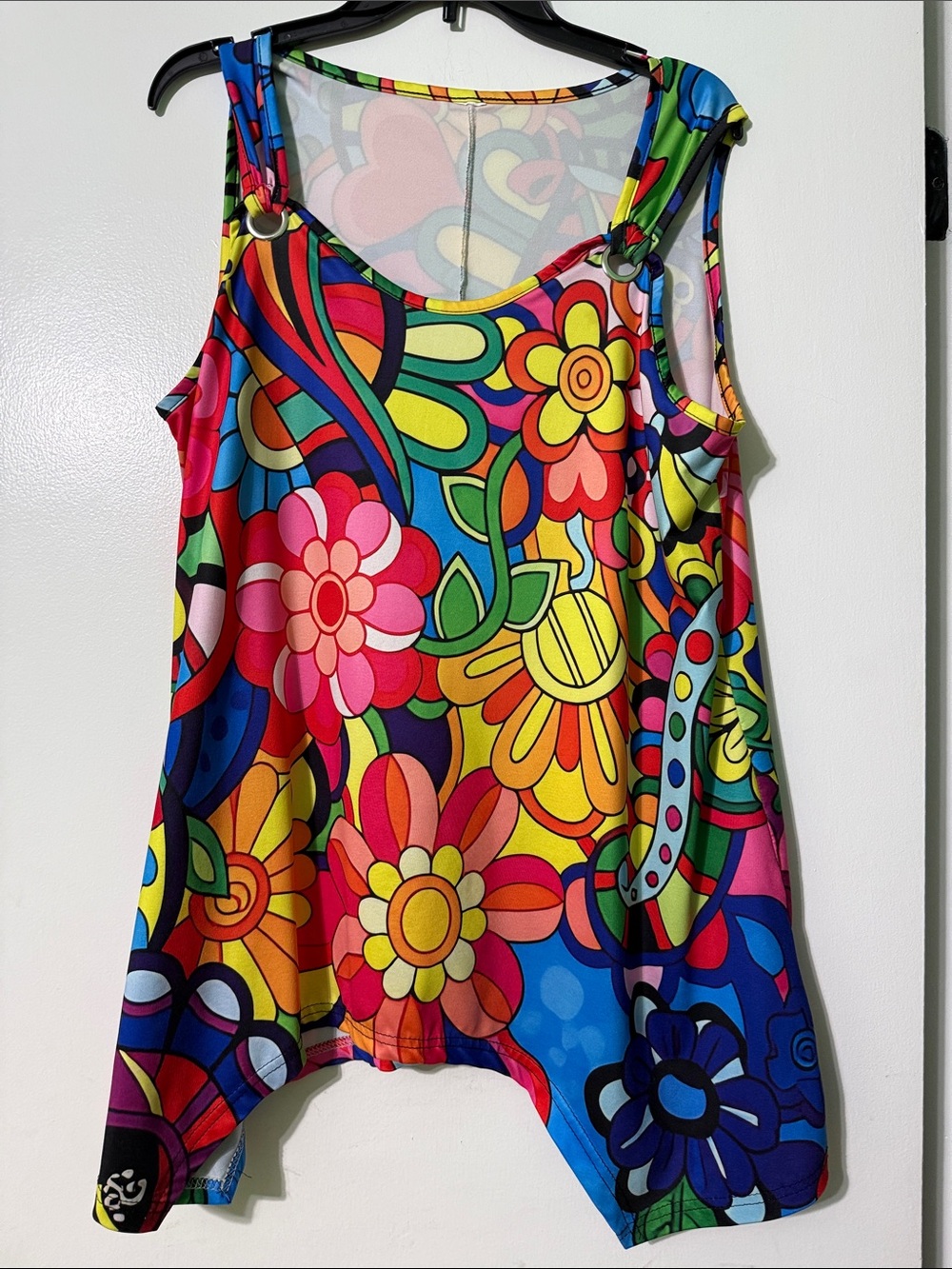 Colorful Retro Floral Tank Top